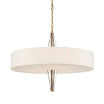 Люстра круглая с белым тканевым абажуром  White Light Diffuser варинант исполнения - 3 | Loft Concept в Челябинске