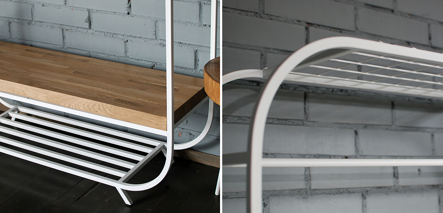 Рейл Lucco Industrial Metal Rust Clothes Rail Рейл Lucco Industrial Metal Rust Clothes Rail - Loft-Concept в Челябинске