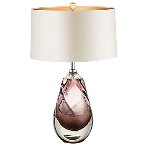 Дизайнерский настольный светильник Crystal Table Lamp Розовое стекло
