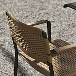 Дизайнерский стул с каркасом из металла с плетеными сиденьем и спинкой GREEN POINT Chair варинант исполнения - 2 | Loft Concept в Челябинске