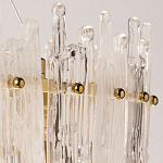 Люстра круглая с прозрачными стержнями разной длины Textured Glass Chandelier варинант исполнения - 9 | Loft Concept в Челябинске