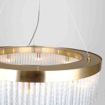 Люстра подвесная со стеклянными подвесками в виде перекрученных трубочек Nembus варинант исполнения - 3 | Loft Concept в Челябинске