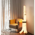 Торшер геометрический с тремя мраморными плафонами Marble Tripod варинант исполнения - 5 | Loft Concept в Челябинске