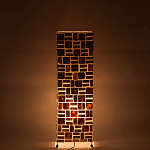 Торшер из перламутра на металлическом каркасе Indonesian Tower 2 варинант исполнения - 3 | Loft Concept в Челябинске