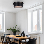 Потолочный светильник круглый черного цвета Modern Simple Ceiling Light варинант исполнения - 3 | Loft Concept в Челябинске