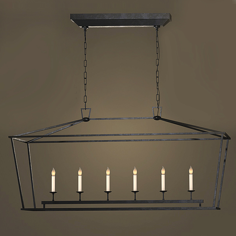 Люстра Linear Pendant Black Черный в Челябинске | Loft Concept 