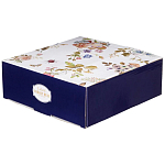 Ваза фарфоровая круглая на ножке с рисунком цветов Garden Whisper Porcelain Set  варинант исполнения - 2 | Loft Concept в Челябинске