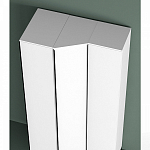 Шкаф-пенал белый с зеркальной дверцей Strict Lines варинант исполнения - 4 | Loft Concept в Челябинске