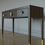 Дизайнерский Письменный стол Elsa Dreams Walnut с тремя ящиками варинант исполнения - 2 | Loft Concept в Челябинске