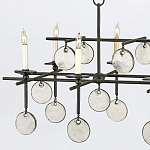 Люстра подвесная с 8-ю лампами и стеклянными круглыми подвесками Currey & Company варинант исполнения - 7 | Loft Concept в Челябинске