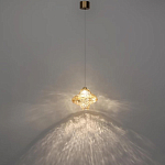 Подвесной светильник с плафоном из фактурного светло-янтарного стекла Light Ensemble варинант исполнения - 4 | Loft Concept в Челябинске