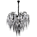 Люстра со стеклянными подвесками дымчатого цвета Ambre Glass Chandelier 80 варинант исполнения - 3 | Loft Concept в Челябинске