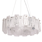 Люстра круглая с подвесными прямоугольными пластинами из стекла Glacier Panels варинант исполнения - 1 | Loft Concept в Челябинске