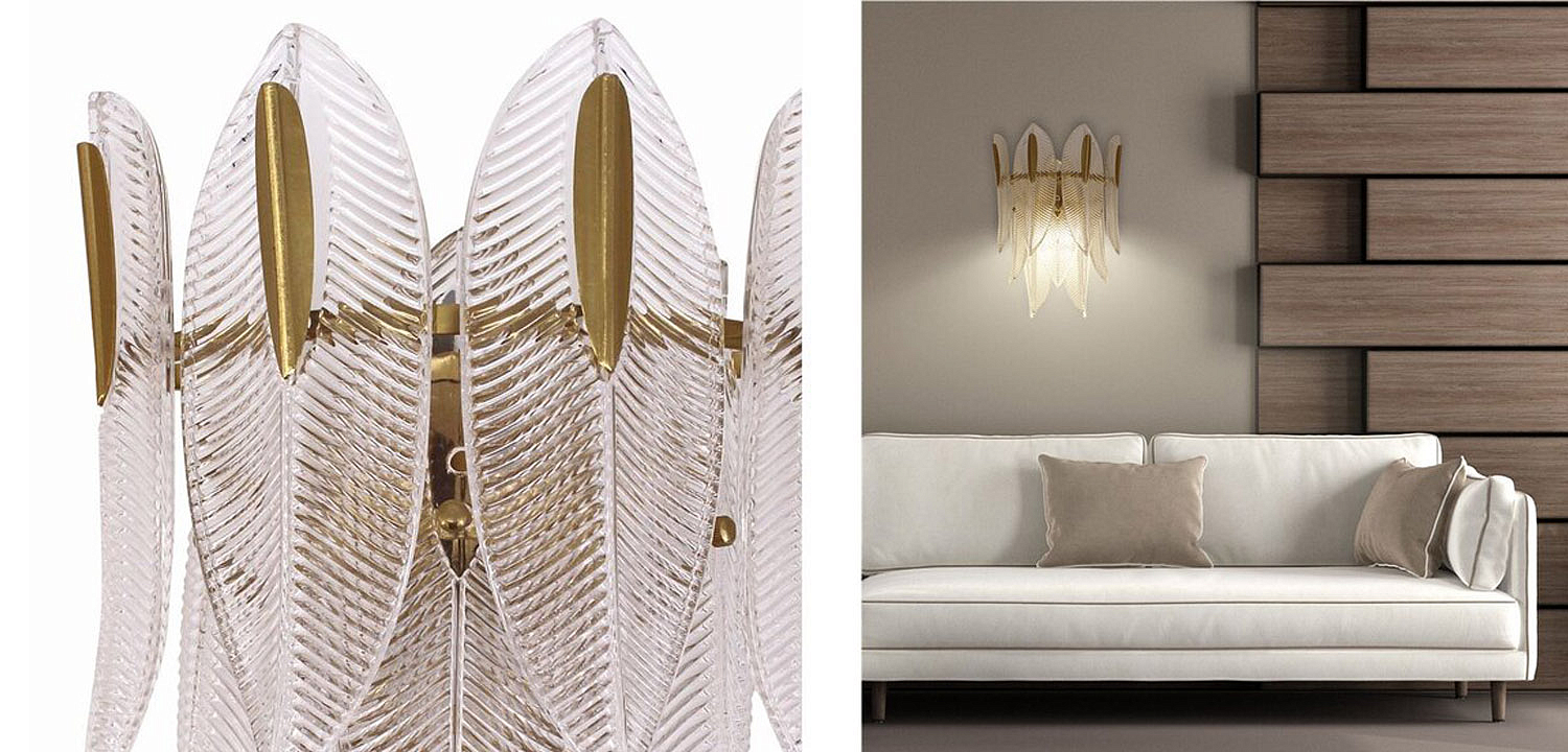 Бра Textured Glass Petals Sconce Бра Textured Glass Petals Sconce - Loft-Concept в Челябинске