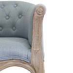 Кресло низкое в стиле прованс Louis French Armchair light blue flax варинант исполнения - 4 | Loft Concept в Челябинске