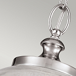 Подвесной светильник с прозрачным стеклянным плафоном в форме шара в современном стиле на цепи Feiss варинант исполнения - 4 | Loft Concept в Челябинске