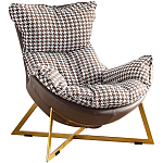 Кресло с принтом "гусиная лапка" PIED DE POULE Armchair варинант исполнения - 1 | Loft Concept в Челябинске