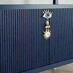 Стеллаж со стеклянными полками Elsa Dreams Blue варинант исполнения - 8 | Loft Concept в Челябинске