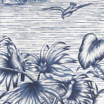 Обои ручная роспись Le Brésil Mer Bleue варинант исполнения - 2 | Loft Concept в Челябинске
