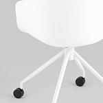 Офисное кресло из пластика с мягким сиденьем Eggshell Grey варинант исполнения - 8 | Loft Concept в Челябинске