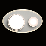 Бра овальной формы белого цвета с 2-мя лампами Lunar Pebbles варинант исполнения - 4 | Loft Concept в Челябинске