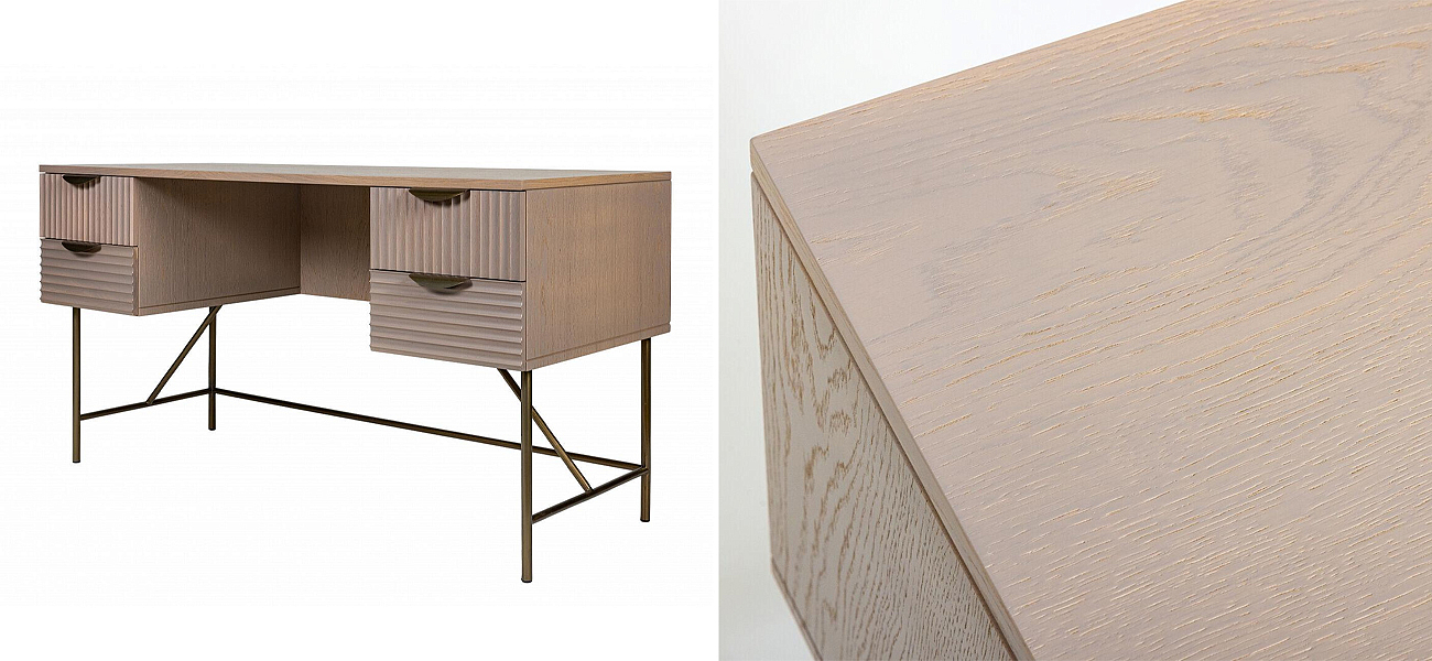 Рабочий стол Antique Order Бежевый Шпон Дуба Рабочий стол Antique Order Бежевый Шпон Дуба - Loft-Concept в Челябинске