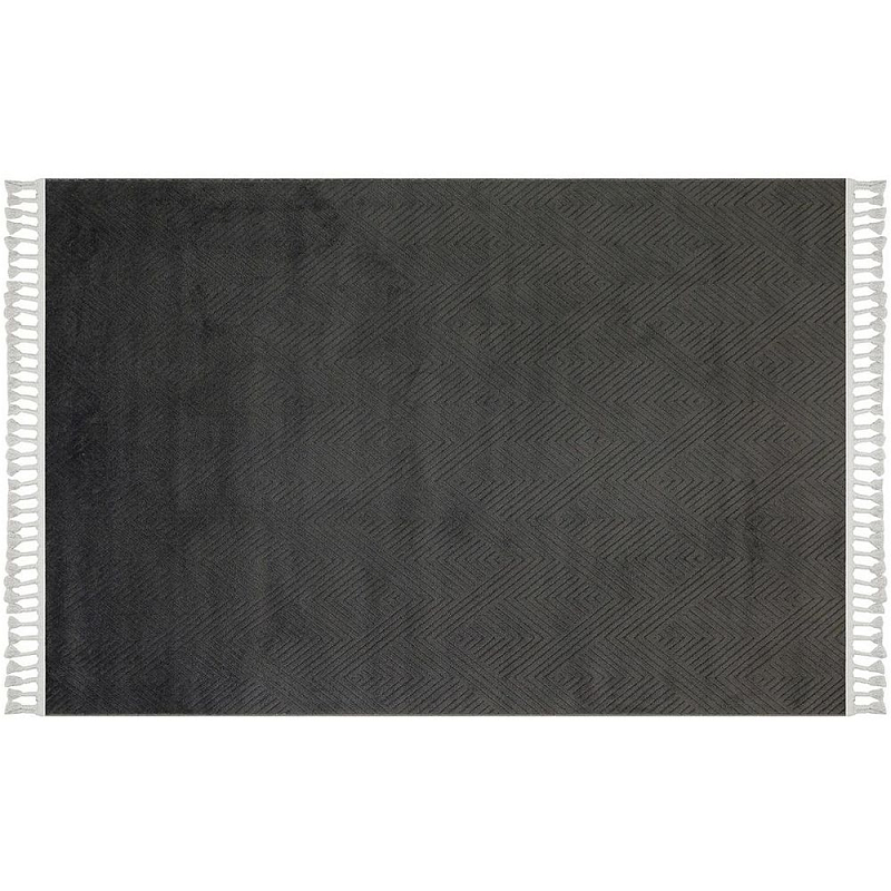 Ковер из полиэстера Black and white continent Черный Ковер из полиэстера Black and white continent Черный в Челябинске | Loft Concept
