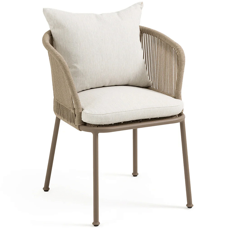 Кресло уличное Bonnie Beige Chair Бежевый Серо-бежевый в Челябинске | Loft Concept 