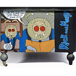 Кресло "Умный Умник" Rick and Morty graffiti chair натуральная кожа  варинант исполнения - 6 | Loft Concept в Челябинске