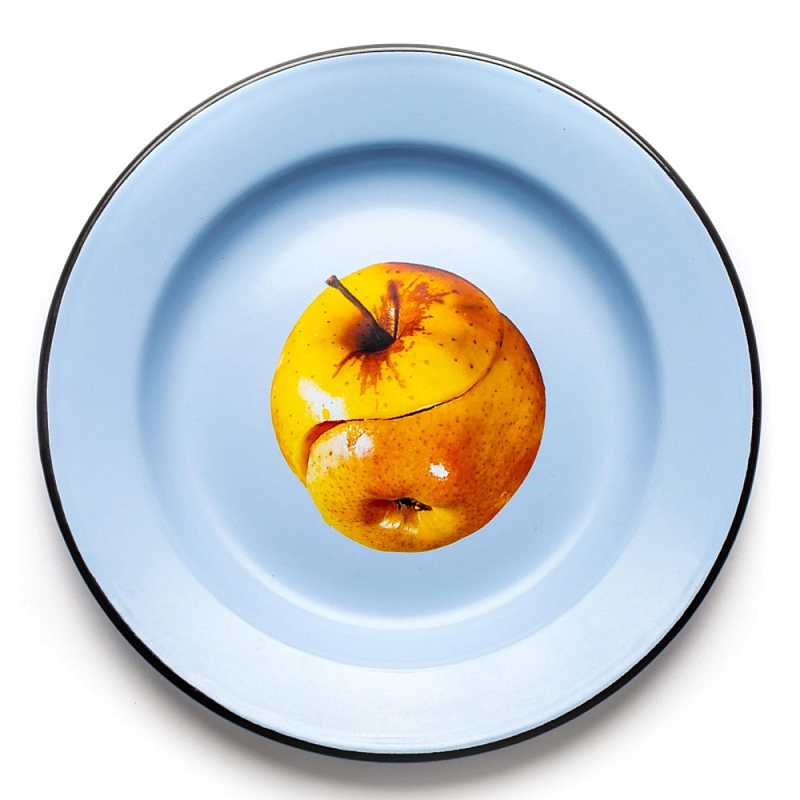 Тарелка Seletti Apple Голубой Коричневый в Челябинске | Loft Concept 