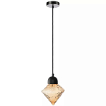 Подвесной светильник с янтарным рельефным плафоном Lamp with Frozen Glass Effect варинант исполнения - 1 | Loft Concept в Челябинске