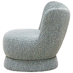 Дизайнерское мягкое кресло без подлокотников в голубой пестрой обивке Roux Armchair варинант исполнения - 4 | Loft Concept в Челябинске