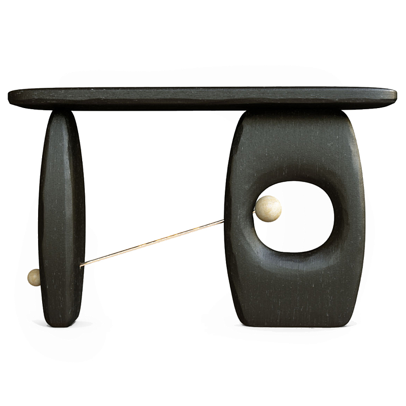 Консоль Lusitania Латунь Черный матовый в Челябинске | Loft Concept 