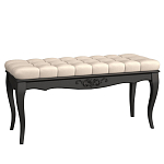 Банкетка из массива бука с бежевой обивкой из велюра Black Provence варинант исполнения - 1 | Loft Concept в Челябинске