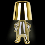 Настольная лампа фигурная золотого цвета с гладким абажуром Высота 19 см Sophia варинант исполнения - 1 | Loft Concept в Челябинске