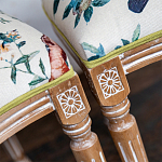Стул из массива бука бежевый с изображением птиц и цветов Beige Green Chinoiserie Birds Garden Chair варинант исполнения - 4 | Loft Concept в Челябинске