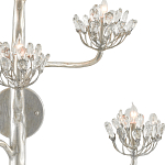 Бра серебряное в виде растения Silver Flower Glade варинант исполнения - 1 | Loft Concept в Челябинске