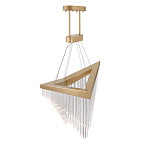 Люстра золотого цвета в форме галочки с каскадом длинных прозрачных трубок Eurofase варинант исполнения - 5 | Loft Concept в Челябинске