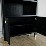 Книжный Стеллаж Elsa Dreams Black с задней стенкой варинант исполнения - 3 | Loft Concept в Челябинске