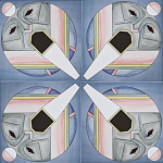 Плитка дизайнерская с узором Маска варинант исполнения - 1 | Loft Concept в Челябинске