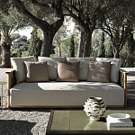 Дизайнерский уличный диван из массива дерева с плетеной спинкой PALINFRASCA Sofa варинант исполнения - 22 | Loft Concept в Челябинске