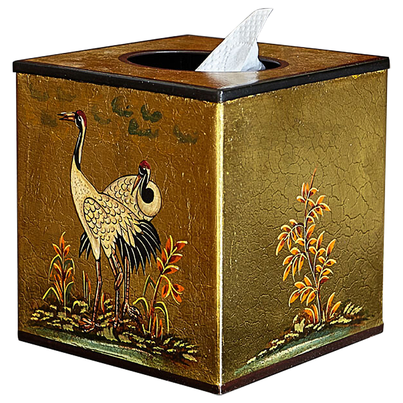 Салфетница в стиле Шинуазри Chinoiserie Gold Garden Tissue Box Золотой Мульти Салфетница в стиле Шинуазри Chinoiserie Gold Garden Tissue Box Золотой Мульти в Челябинске | Loft Concept