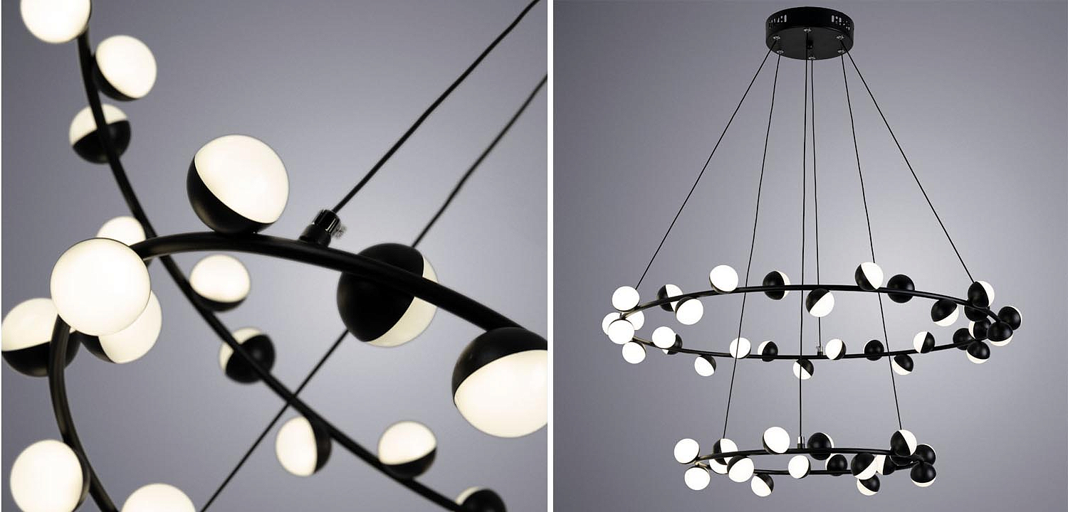 Люстра Vilelme Chandelier black double Люстра Vilelme Chandelier black double - Loft-Concept в Челябинске