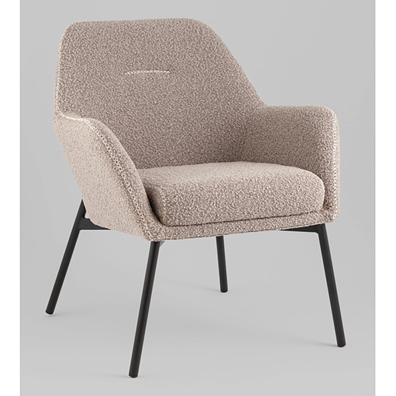 Кресло лаунж Joaquin серый Капучино  Черный в Челябинске | Loft Concept 