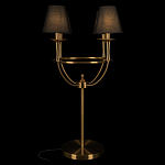 Настольная лампа на металлическом основании бронзового цвета с 4-мя черными конусовидными абажурами Dignity варинант исполнения - 2 | Loft Concept в Челябинске