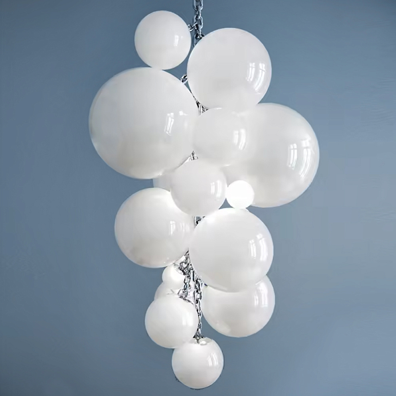 Люстра Grape Balls Белое стекло  Белый в Челябинске | Loft Concept 