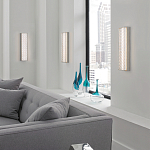 Бра прямоугольное в серебрянном цвете с ажурной решеткой Feiss варинант исполнения - 3 | Loft Concept в Челябинске