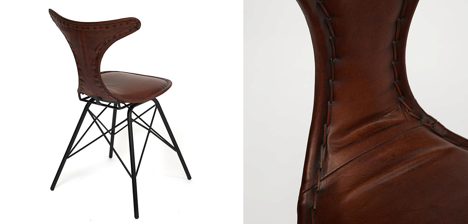 Стул Buffalo Leather Industrial Chair Стул Buffalo Leather Industrial Chair - Loft-Concept в Челябинске