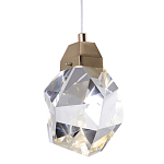 Подвесной светильник с хрустальным плафоном Esme Crystal Gold Hanging lamp варинант исполнения - 1 | Loft Concept в Челябинске