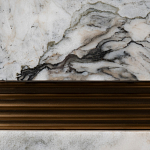 Тумба под телевизор с мраморной столешницей Uniqueness Marble варинант исполнения - 4 | Loft Concept в Челябинске